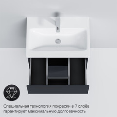 Тумба под раковину AM.PM Gem 70 см подвесная графит матовая (M90FHX06022GM) - фото 6