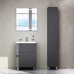 Тумба под раковину AM.PM Gem 60 см напольная графит матовая (M90FSX06022GM32) - фото 9