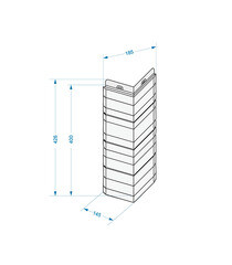 Угол наружный Docke Stein 426х145 мм темный орех - фото 7