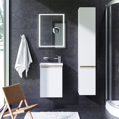 Тумба под раковину AM.PM X-Joy 50 см подвесная дерево/белая (M85AFHX0451WG) - фото 9