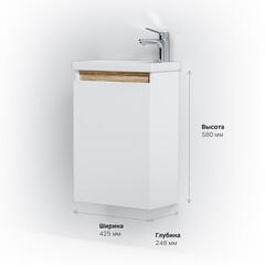 Тумба под раковину AM.PM X-Joy 50 см подвесная дерево/белая (M85AFHX0451WG) - фото 5