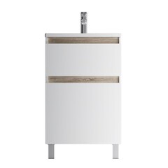 Тумба под раковину AM.PM X-Joy 55 см напольная дерево/белая (M85AFSX0552WG) - фото 1