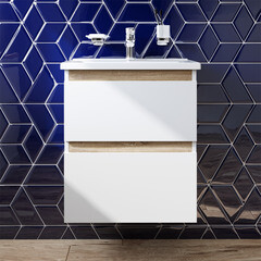 Тумба под раковину AM.PM X-Joy 55 см подвесная дерево/белая (M85AFHX0552WG) - фото 9