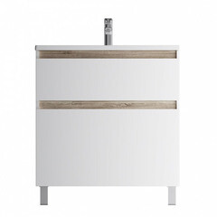 Тумба под раковину AM.PM X-Joy 77 см напольная дерево/белая (M85AFSX0802WG) - фото 1
