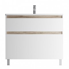 Тумба под раковину AM.PM X-Joy 100 см напольная дерево/белая (M85AFSX1002WG) - фото 1