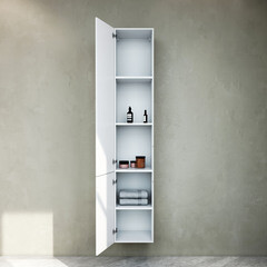 Пенал AM.PM Gem 30 см подвесной левый белый глянец - фото 5