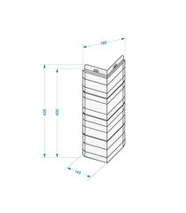 Угол наружный Docke Stein 426х145 мм янтарный - фото 6