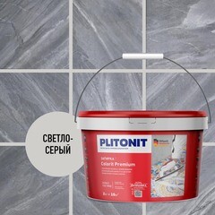 Затирка цементная эластичная Plitonit Colorit Premium светло-серая ведро 2 кг - фото 2