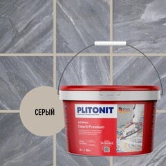 Затирка цементная эластичная Plitonit Colorit Premium серая ведро 2 кг - фото 2