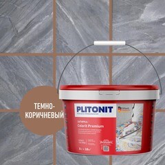 Затирка цементная эластичная Plitonit Colorit Premium темно-коричневая ведро 2 кг - фото 2