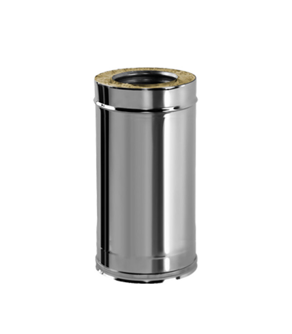 Изображение товара Дымоход Вулкан V50R сэндвич d150х250 мм 500 мм с изоляцией из нержавеющей стали