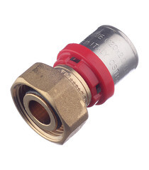 Соединитель прямой Tiemme с накидной гайкой под евроконус 20(пресс) х 3/4 ВР(г) - фото 3