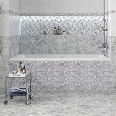 Плитка декор Axima Мерида серая 300x200x7 мм - фото 2