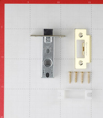 Защелка межкомнатная Palladium 100 PB латунь - фото 2