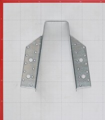 Опора бруса раскрытая оцинкованная 165х76х50х2 мм - фото 3