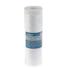 Пленка защитная с клейкой малярной лентой, прозрачная, HDPE, рулон 1,5х25м, толщина 8мкм, (шт.)