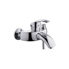 Смеситель стандарт однор. для ванны перекл. кранб., лейка, шланг, настен, коротк.гусак, 40мм, (шт.)