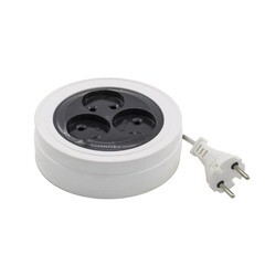 Удлинитель сетевой "рулетка" 3 розетки ШВВП 2х0,75мм², 6А, б/з, 3м, (шт.)