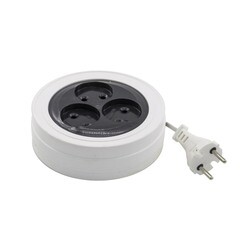 Удлинитель сетевой "рулетка" 3 розетки ШВВП 2х0,75мм², 6А, б/з, 5м, (шт.)