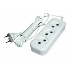 Удлинитель сетевой 3 розетки ШВВП 2х0,75мм², 6А, б/з, 3м, (шт.)