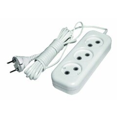 Удлинитель сетевой 3 розетки ШВВП 2х0,75мм², 6А, б/з, 5м, (шт.)