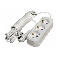 Удлинитель сетевой 3 розетки ПВС 3х0,75мм², 10А, с/з, 1,7м, (шт.)