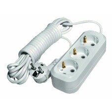 Удлинитель сетевой 3 розетки ПВС 3х0,75мм², 10А, с/з, 3м, (шт.)