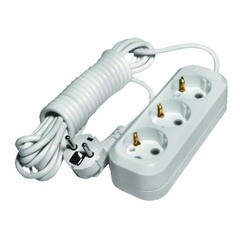 Удлинитель сетевой 3 розетки ПВС 3х0,75мм², 10А, с/з, 3м, (шт.)