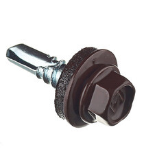 Саморезы кровельные с буром 19х5,5 мм металл-металл коричневые RAL 8017 Daxmer (250 шт.) - фото 3