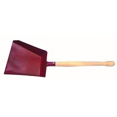 Совок хозяйственный металлический, деревянная ручка, 25см, (шт.)