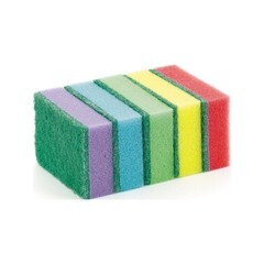 Губки для мытья посуды, 100 х 60 х 30 мм, 5шт, (уп.)