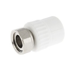 Муфта PP-R, с накидной гайкой, 20ммх1/2", (шт.)