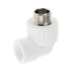 Угольник PP-R, переходной, наружная резьба, 20ммх1/2", (шт.)
