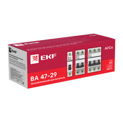 Автоматический выключатель модульный EKF Basic ВА 47-29 3P 63А тип C 4,5 кА 400 В (mcb4729-3-63C) - фото 3
