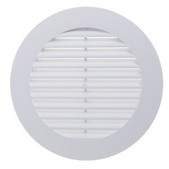 Решетка вентиляционная (А12RK) круглая, неразъемная, наклонные жалюзи, 150мм с фланцем 125мм, (шт.)