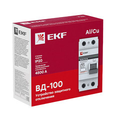 УЗО EKF PROxima ВД-100 40А 1P+N тип AC 300 мА 4,5 кА (elcb-2-40-300-em-pro) - фото 3