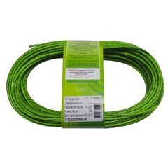 Трос металлополимерный зеленый полупрозр. ПР-2.5, 20м.п., (шт.)