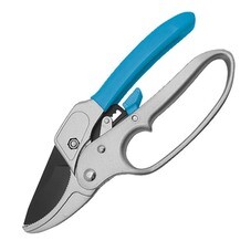 Секатор прямой рез, высокоуглеродистая сталь, храповый механизм, алюминиевые ручки , 205мм, (шт.)