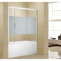 Шторка для ванны Aquanet Practic AE10-B-175H150U-CP 175, прозрачное стекло/шелкография