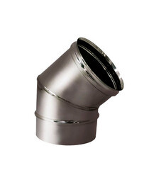 Изображение товара Отвод 45° х d115 мм на расширителе зеркальный без изоляции AISI 304
