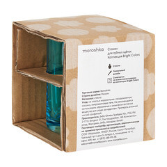 Стакан для ванной Moroshka Bright Colors настольный стекло бирюзовый (917-312-02) - фото 4