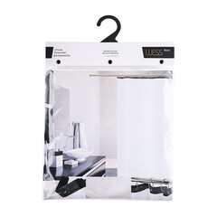 Штора для ванны Wess Outlook 2400х2000 мм полиэстер белая/черная (T685-1) - фото 2