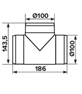 Тройник для круглых воздуховодов ERA пластиковый d100 мм 90° — купить в Москве: цены, характеристики, отзывы и фото в интернет-магазине Петрович.