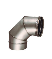 Изображение товара Отвод 90° х d120 мм на расширителе зеркальный без изоляции AISI 304