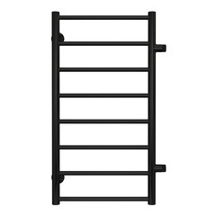 Изображение товара Полотенцесушитель водяной Terminus Аврора П8 800х400 мм лесенка с боковым подключением 500 мм черный муар