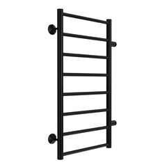 Полотенцесушитель водяной Terminus Аврора П8 800х400 мм лесенка с боковым подключением 500 мм черный муар - фото 2