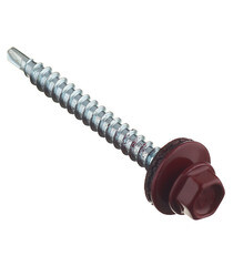 Саморезы кровельные с буром 50х4,8 мм металл-дерево красное вино RAL 3005 Daxmer (250 шт.) - фото 3