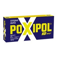 Холодная сварка POXIPOL, двухкомпонентный эпоксидный клей, серый, 14мл, (шт.)