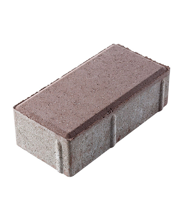 Плитка тротуарная Б.2.П.6 Брусчатка кирпичик 100х200х60 мм коричневая Выбор