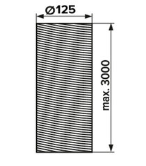 Воздуховод гибкий гофрированный Era алюминиевый d125 мм 3 м - фото 2